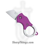 Fox Knives - FOX536P - Mini-Ta - Folding Knife - 1.4116 Stainless Blasted Wharncliffe - FRN - Pink