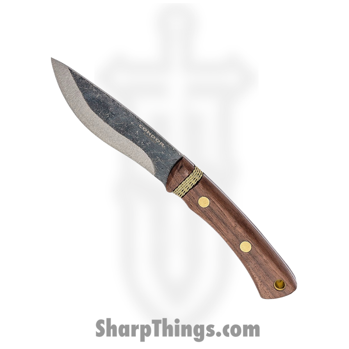 0ddfbd5f-ab6d-4cea-bdab-786182f5ac6f_CTK2806425_1.jpg Condor Tool & Knife - CTK2806425 - Huron - Fixed Blade Knife - 1095 Natural Drop Point - Walnut - Brown - Image 1