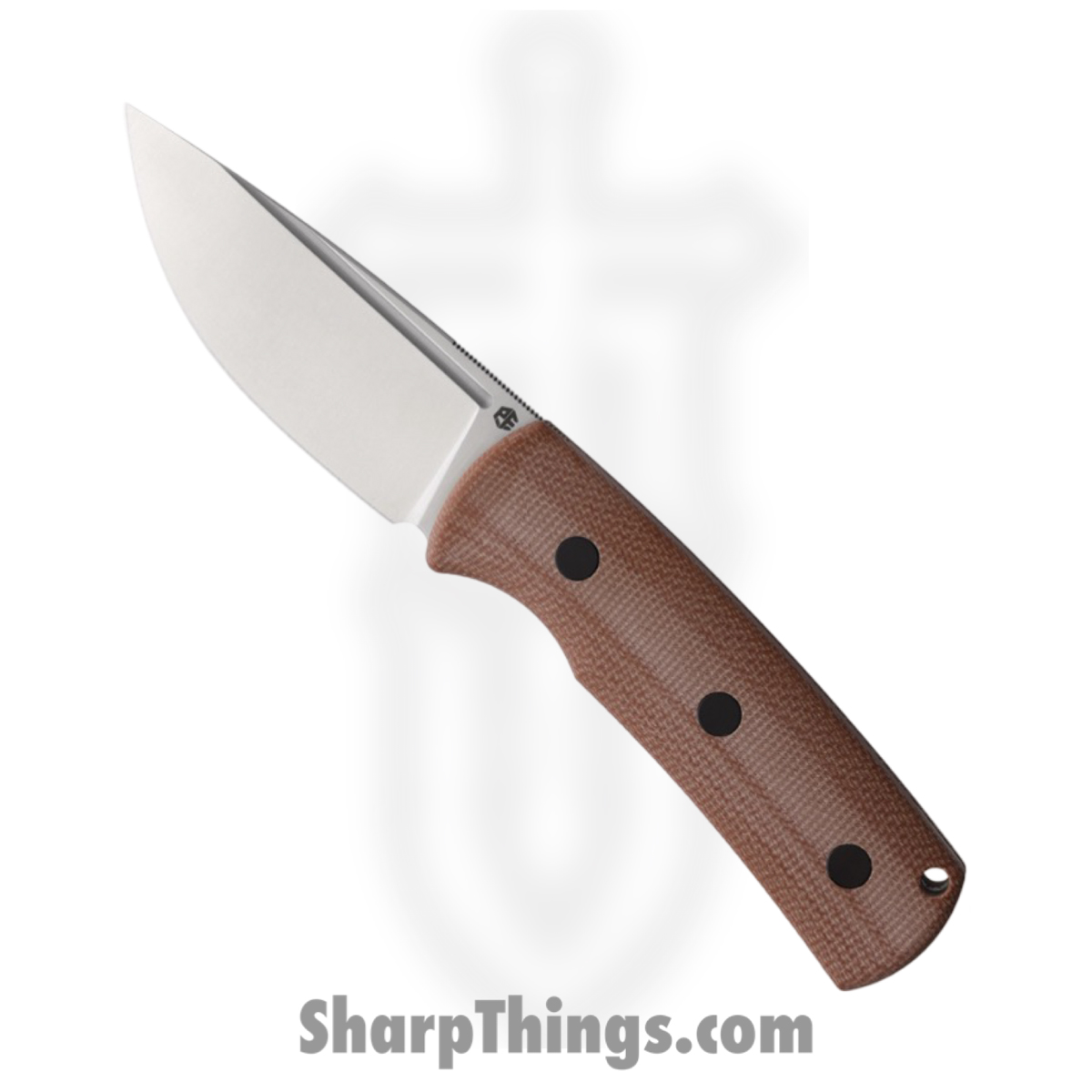 0df4a77c-631c-4d24-a38f-5bcc47fbc25f_PFKP01FBRMS_1.jpg Petrified Fish - PFKP01FBRMS - Beluga - Fixed Blade Knife - Bohler K110 Blasted Drop Point - Micarta - Brown - Image 1