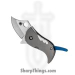 Spyderco - SC256TIP - Pochi Reeve Integral Lock - Folding Knife - CPM-S45VN Satin Clip Point - Titanium - Gray