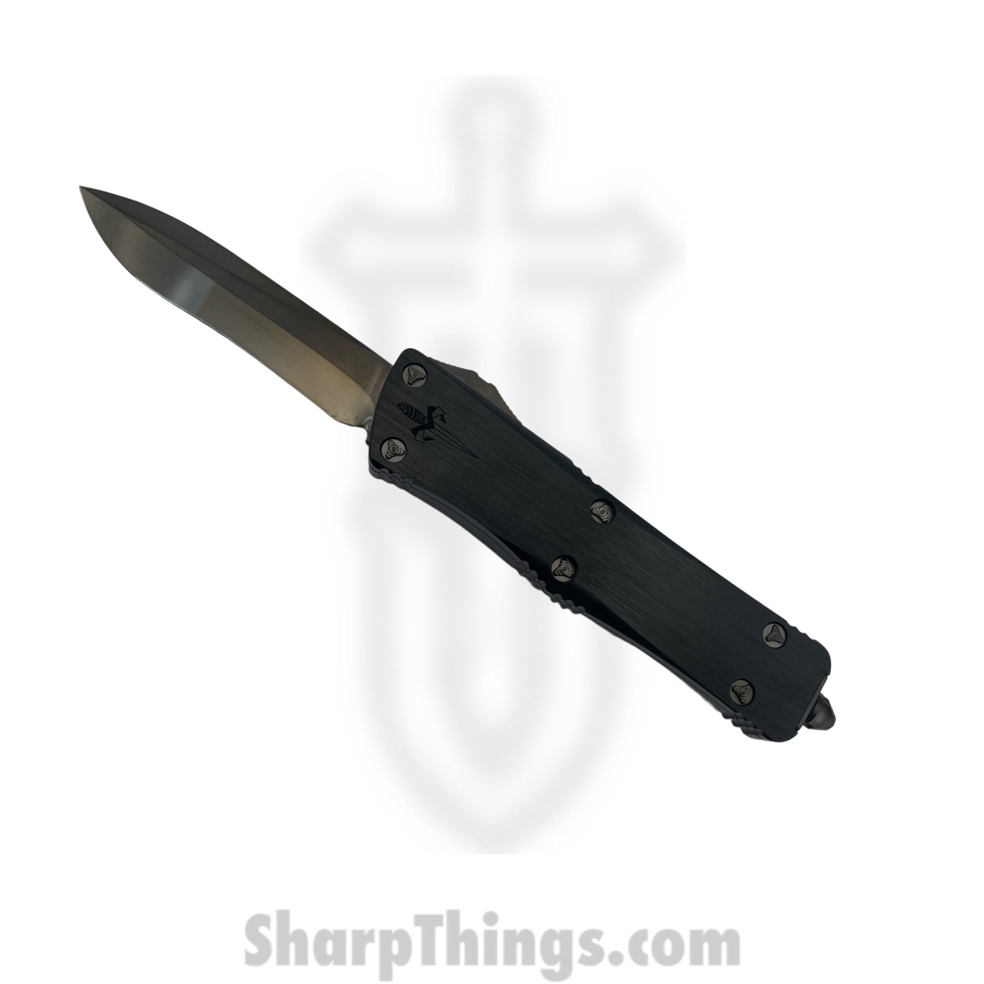 0e69158a-c385-42f0-9444-fad46be5a433_319-MCK-Troo_1.jpg Microtech - 319-MCK Troo - Marfione Custom Troodon - DLC Diamondwash Recurve - Hefted Black - DLC Ringed HW - Image 1