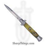 Steel River Knives - sbbol9oh - Arrivato 9in Stilleto - 440c Satin Bayonet - Ox Horn - Natural