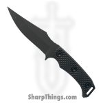 Half Face Blades - HFBTOSBKG105 - Tosahwi - Fixed Blade Knife - S45VN Armor Black Cerakote Spear Point - G10 - Black