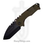 Medford Knife - MKM30DPT-1010-TPCP-BP - Scout M/P PVD Tanto Folding Knife - D2 G10 - OD Green
