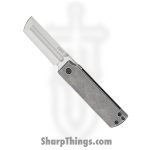 CRKT - 5915 - MinimalX™ - Folding Knife - Sandvik 12C27 Satin Modified Tanto - Dark Stonewashed Steel - Gray