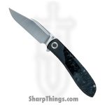 Jack Wolf Knives - SCUFF-01-KIRBL-ICE - Scuffle - Folding Knife - S90V Satin Clip Point - Kirinite - Black Ice
