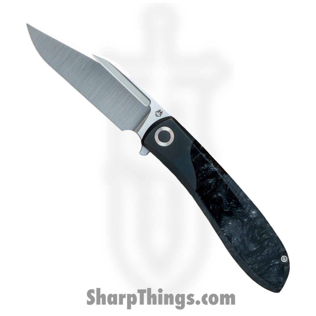 0f42fe79-4579-4646-9b97-d9208c1ec444_SCUFF-01-KIRBL-ICE_1.jpg Jack Wolf Knives - SCUFF-01-KIRBL-ICE - Scuffle - Folding Knife - S90V Satin Clip Point - Kirinite - Black Ice - Image 1