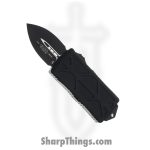 Microtech - 157-1T - Exocet Tactical Money Clip - OTF Auto - Elmax, M390, 204P Coated Dagger - 6061-T6 Aluminum - Black