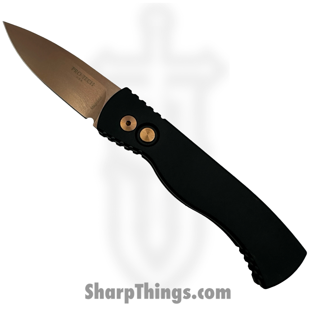 0fcc602c-a811-4852-b551-2e84bdc065be_T203-RG_1.jpg ProTech - T203-RG - Tactical Response 2 - Automatic Knife - CPM MagnaCut Coated Spear Point - Aluminum - Rose Gold/Black - Image 1
