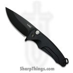 Medford Knife and Tool - MK0934PQ-42AB-TPCP-Q4 - Smooth Criminal - Folding Knife - S45VN DLC Drop Point - Aluminum - Black