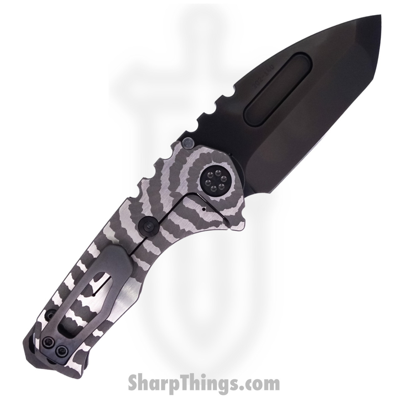 10541886-618f-4d01-9790-eaaa31004fdf_MK029SPT-01TM-TPCP-BN_1.jpg Medford Knife - MK029SPT-01TM-TPCP-BN - Praetorian Genesis "T" Tanto Folder - S35VN PVD - "Radial Tremors" - Image 1