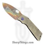 Medford Knife and Tool - MK0144VQ-01TM-T2CF-Q4 - TFF-1 - Folding Knife - S45VN Vulcan Drop Point - Tumbled - Blue
