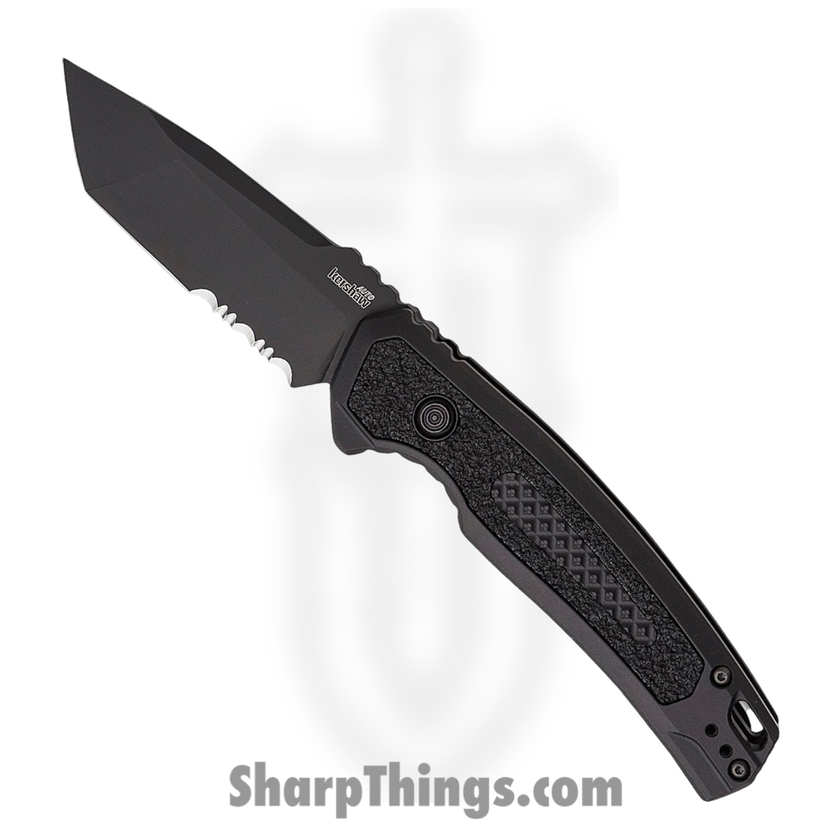 10744b8f-6c13-475b-895b-ae60419e84dd_KS7105_1.jpg Kershaw - KS7105 - Launch 16 - Automatic Knife - CPM M4 Coated Tanto - 6061-T6 Aluminum Trac Tec Inserts - Black - Image 1