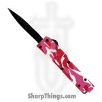 PTC - DT5S-DB-CM4 - 5 Inch Firecracker - OTF Auto - 440 SS Coated Dagger - Steel - Pink Camo
