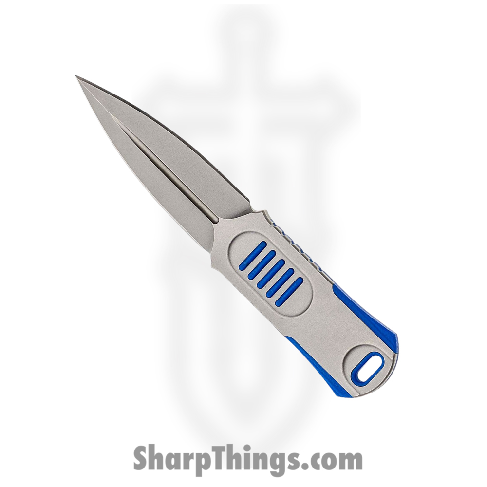 110d4328-8fa3-49e3-a165-6427b498cdca_WE2017C_1.jpg We Knife Co Ltd - WE2017C - OSS - Fixed Blade Knife - CPM-20CV Stonewash Dagger - CPM-20CV with G10 Inlay - Blue - Image 1