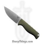 Benchmade - 15006-01 - Steep Country - Fixed Blade Knife - CPM S30V Stonewash Drop Point - Santoprene - OD Green