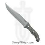 Condor Tool & Knife - CTK182575HC - Belgian Bowie - Fixed Blade Knife - 1075 HC Blasted Spear Point - Micarta - Black Grey