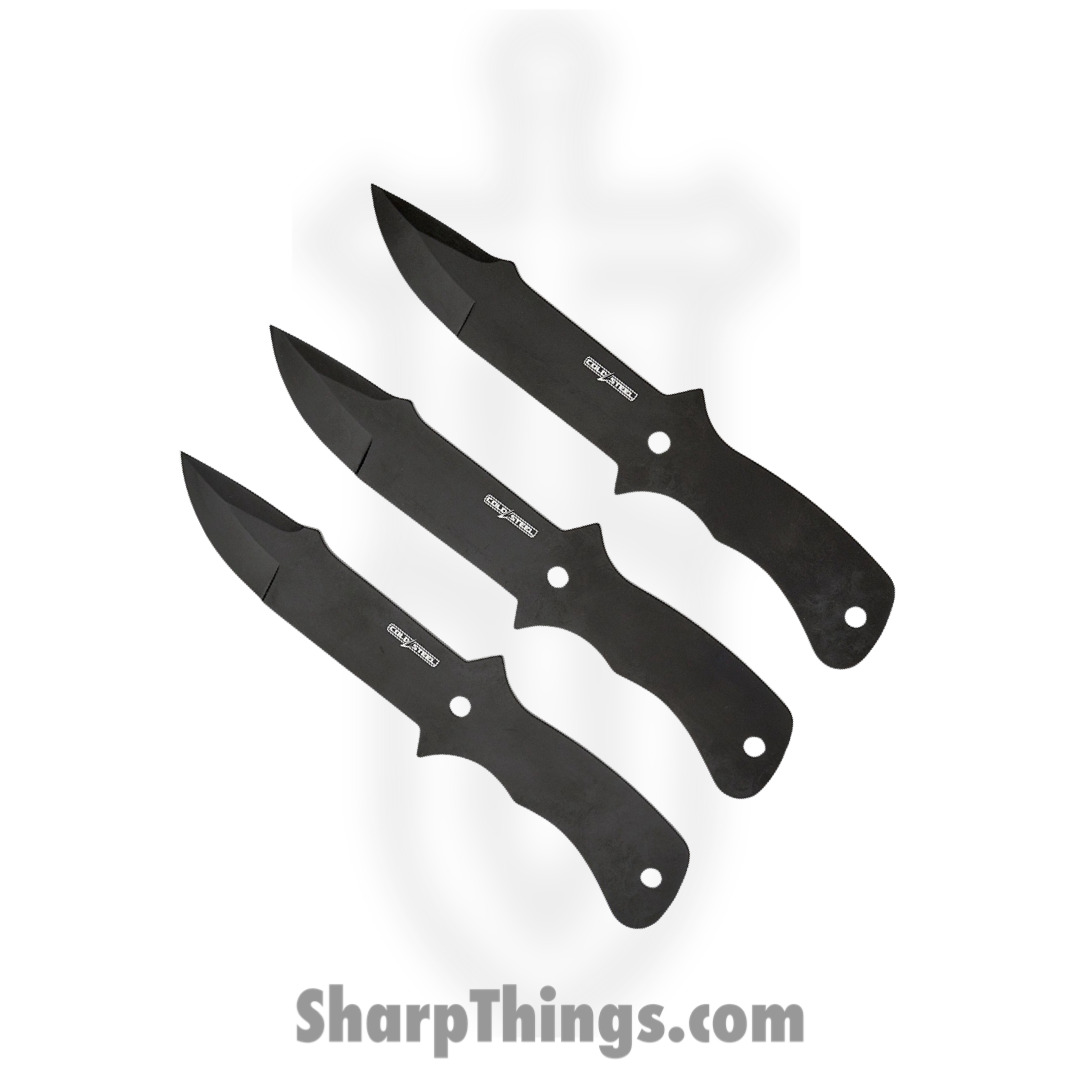 122a699a-cbbe-425a-b44d-64a576934ed7_CSTH80KVC3PK_1.jpg Cold Steel - CSTH80KVC3PK - 3 Piece Throwing Knife Set - Fixed Blade Knife - 420 Stainless Black Oxide Drop Point - Cord Wrapped - Black - Image 1