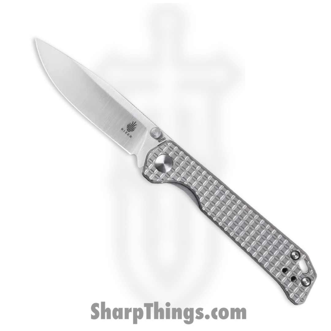 125ecadc-1a94-41eb-8304-40a77f9c7f14_KI3458RA2_1.jpg Kizer Cutlery - KI3458RA2 - Begleiter Mini - Folding Knife - M390 Satin Drop Point - Titanium - Gray - Image 1