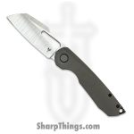 Sparrow Knife Co. - SKCSTRXV5 - Strix R2 Plain Jane - Folding Knife - Magnacut Stonewash Drop Point - Titanium - Gray