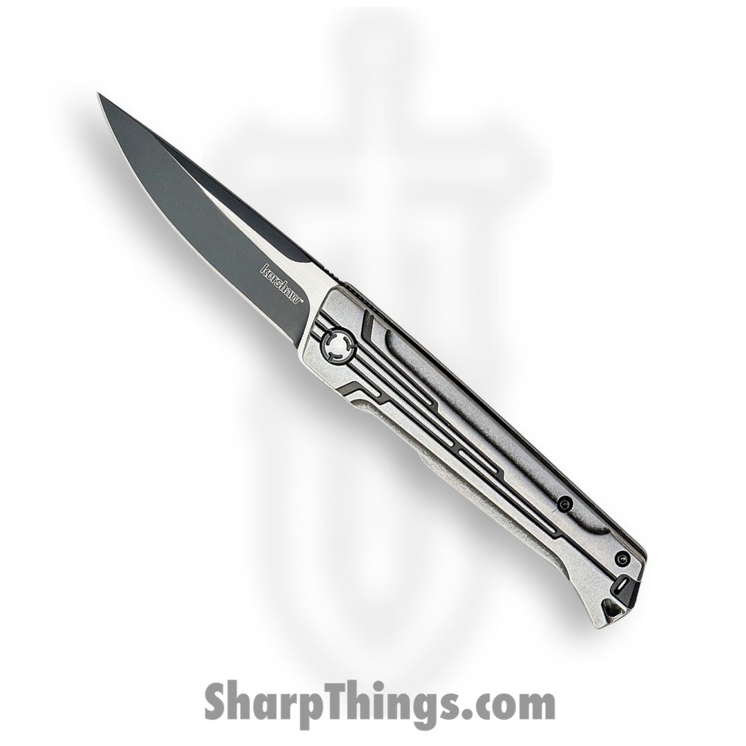 12ee0946-3311-45ad-bc01-9f8a87187fc1_2060_1.jpg Kershaw - 2060 - Noventa - Folding Knife - D2 Black-oxide coated Satin Flats Drop Point - Stainless Steel - Silver - Image 1