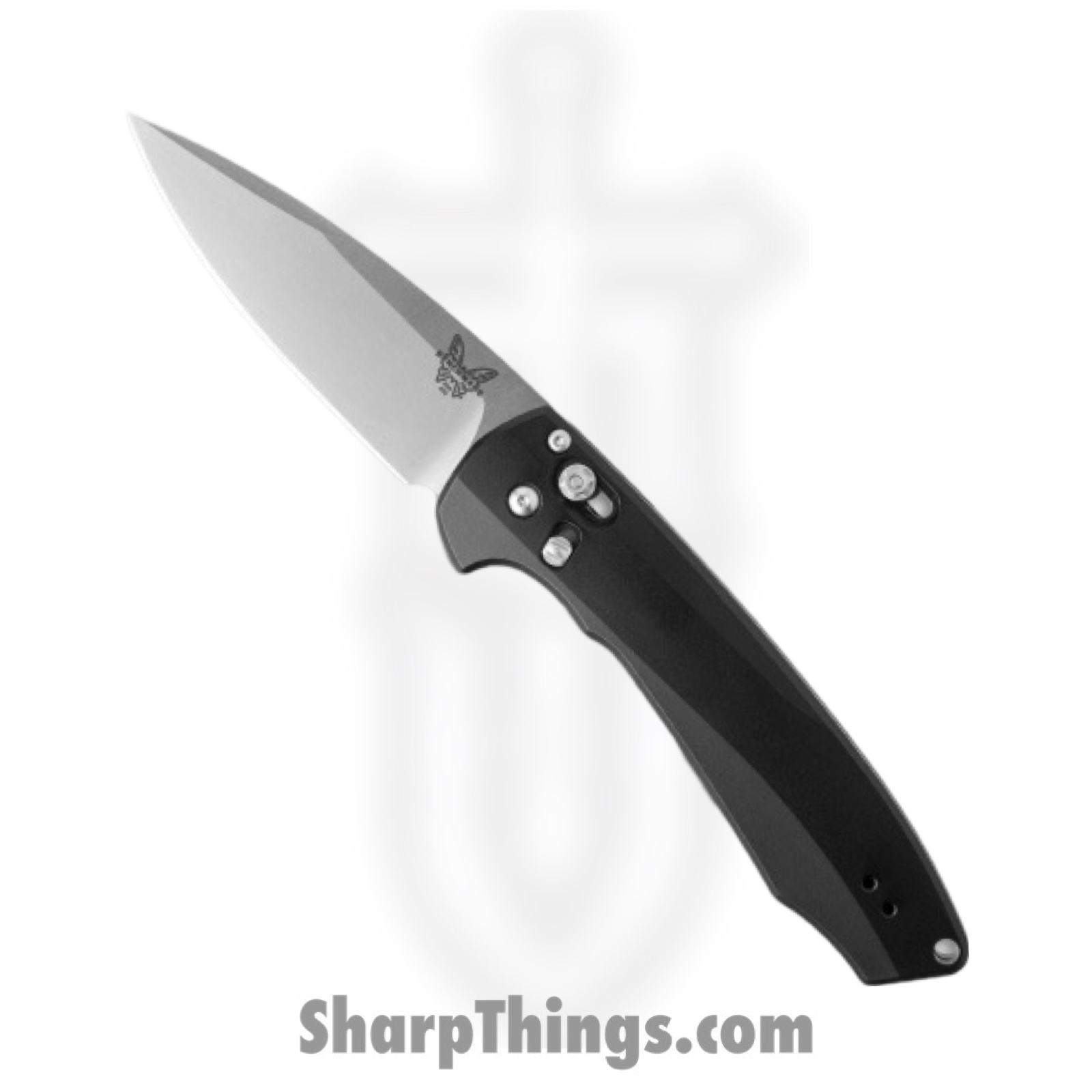 12ff1129-fa2d-45a7-b08e-3e1e3f318a61_490_1.png Benchmade - 490 - Arcane - Assisted Open Knife - S90V Satin Drop Point - Aluminum - Black - Image 1