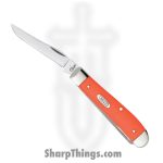 Case Cutlery - CA80505 - Mini Trapper - Folding Knife - Tru-Sharp Stainless Polished Clip Spey - Smooth Synthetic - Orange