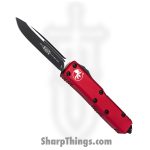 Microtech - 231-1RD - UTX-85 - OTF Auto - Elmax, M390, 204P Coated Drop Point - 6061-T6 Aluminum - Red