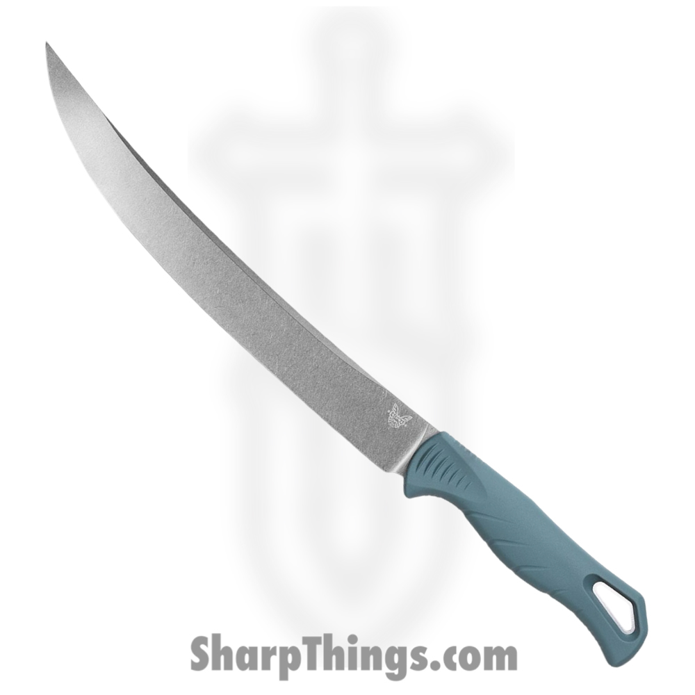 138249e1-64c5-46f9-a335-bf48271a4eb5_18020_1.jpg Benchmade - 18020 - Fishcrafter 9" - Fixed Blade Knife - CPM MagnaCut Stonewash Trailing Point - Santoprene - Depth Blue - Image 1