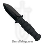 Takumitak - TKF3S04 - Little Buddy - Fixed Blade Knife - 3Cr13 SS Coated Spear Point - FRN - Black/ Coyote Tan
