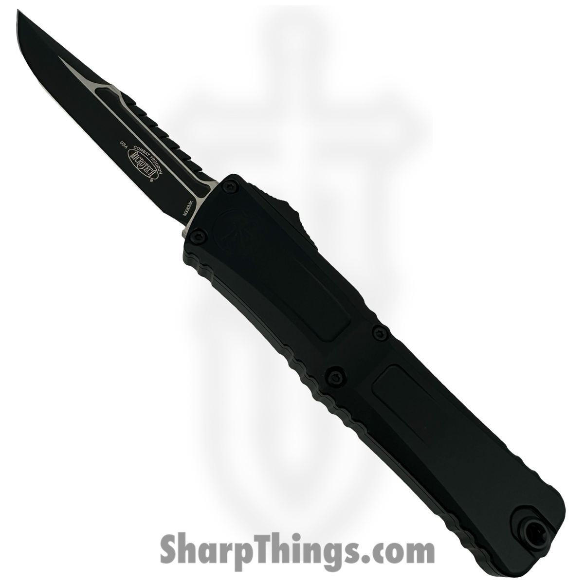 13bdc1b7-d9b3-4072-bf9e-40926f669385_1217-1TS_1.jpg Microtech - 1217-1TS - Combat Troodon Interceptor Gen III Sig Series - OTF Auto - M390MK Tactical Standard - 6061-T6 - Black - Image 1