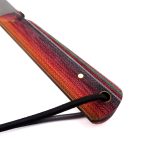 JRs Knives - Str8BkPSMxDs - Str8 BK PigSticker - Fixed Blade Knife - 1095 HC Coated Straight Back - Micarta - Dark Mexican Blanket