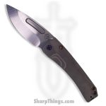 Medford Knife - MK201STD-01TM-T3C3-Q4 - Slim Midi Drop Point Folder - Tumbled S35VN - Titanium with Violet Hardware