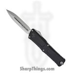 Microtech - 1142-10 - Combat Troodon Gen III - OTF Auto - M390 Stonewash Dagger - Aluminum - Black