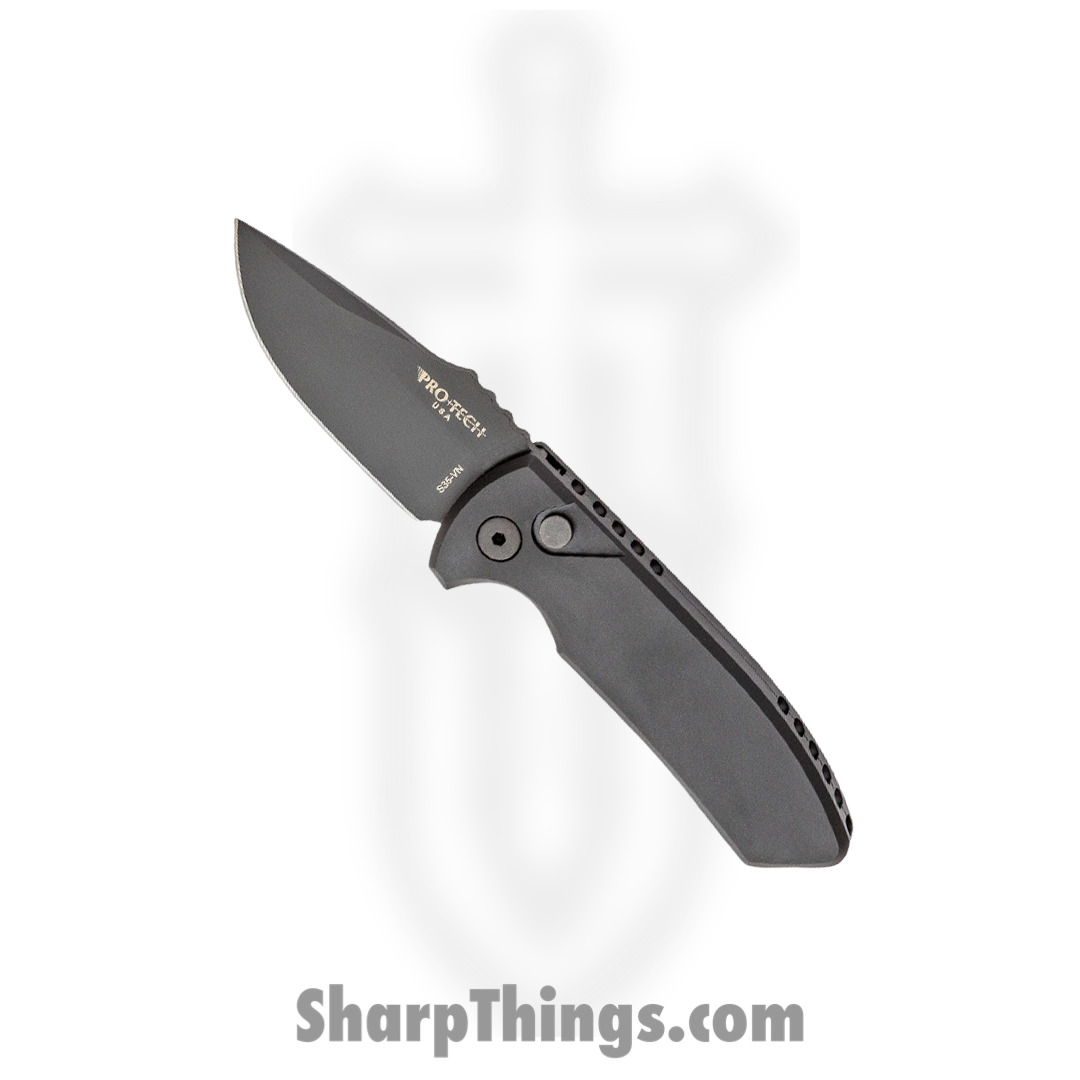 150c2a99-f48b-4f44-94e7-cf208b006b97_LG403_1.jpg ProTech - LG403 - Les George SBR - Automatic Knife - S35VN Coated Drop Point - Aluminum - Black - Image 1