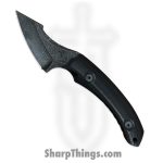 Dishonor Blades - DB-C4-BS-BLK - Chimera Edc - Fixed Blade Knife - Uddeholm Rigor (A2) Coated Black Stonewash Mod. Wharncliffe - G10 - Black