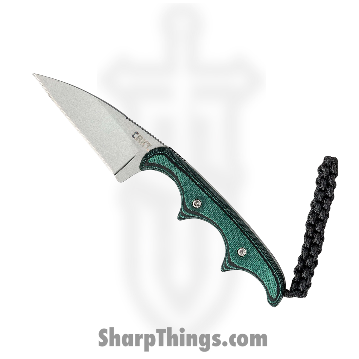 15337a76-6269-4c87-b8f1-7ffdf916583a_CR2385_1.jpg CRKT - 2385 - Folts Minimalist - Fixed Blade Knife - 5Cr15MoV Bead Blast Wharncliffe - Micarta - Green - Image 1