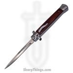 Steel River Knives - SBOTF11ITRW - Magnum – 11” Italian Stiletto OTF Automatic Knife – 440 Bayonet - Rosewood