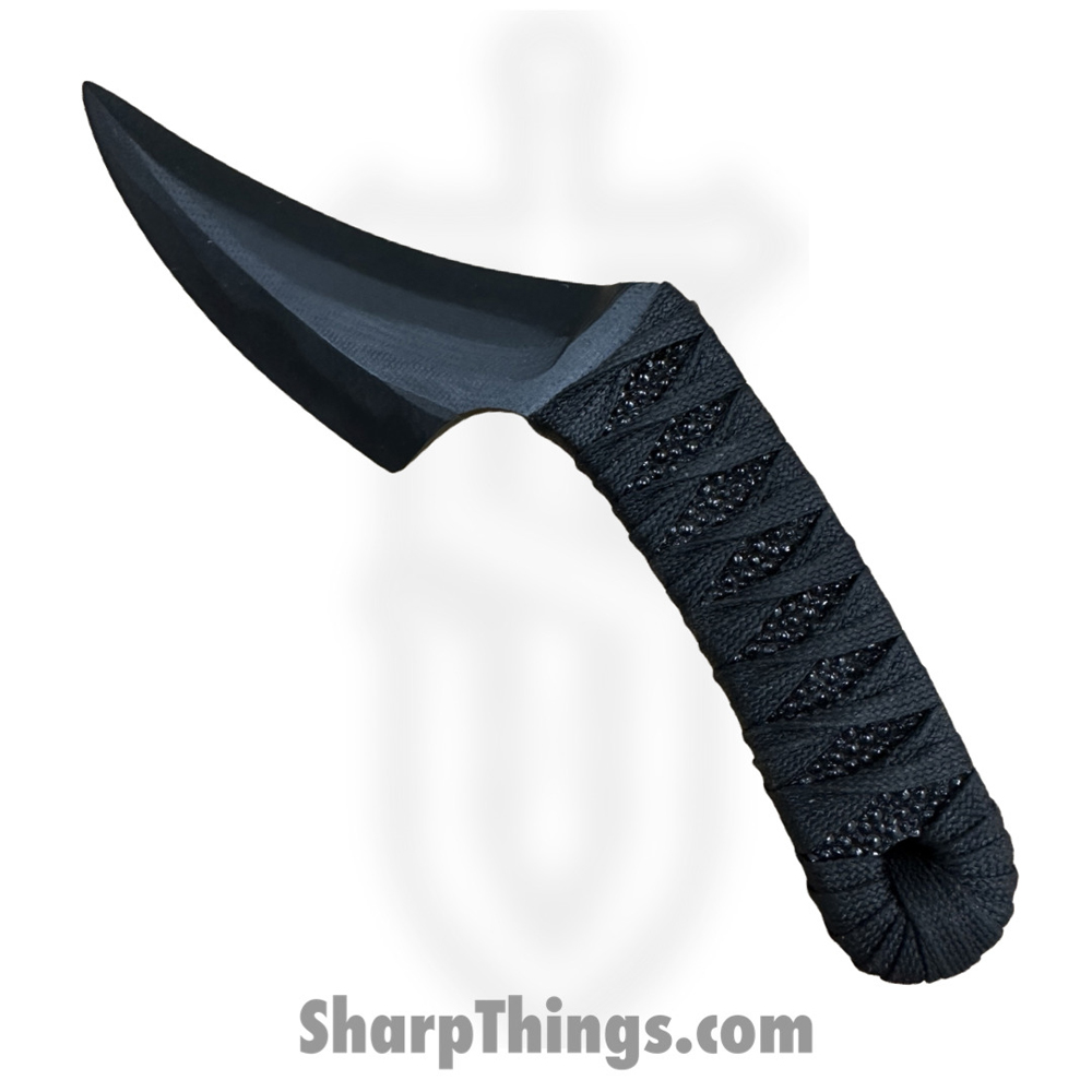 158ab063-3b5d-4b37-97b6-1415755f2cab_RCRPR01BK_1.jpg Revenant Corps - RCRPR01BK - Reaper - Fixed Blade Knife - All G-10 Talon Blade - Tsukomaki and Rayskin Wrap - Black - Image 1