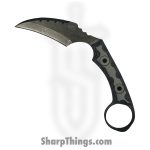 T.Kell Knives - FLNRnGnmtl - FLN Integral Ring Black Recon - Fixed Blade Knife - 80crv2 Coated Hawkbill - G10 - Gunmetal