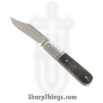 Jack Wolf Knives - BIGBR-02-BLK-BUR-MIC - Big Bro Jack Steel Series - Folding Knife - 14C28N Satin Clip Point - Burlap Micarta - Brown