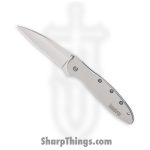 Kershaw - 1660 - Leek - Folding Knife - 14C28N Bead Blasted Drop Point - 410 Stainless Steel - Gray