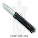 TakCom - TCSTGTNNSA - Stinger - OTF Auto - 154CM Satin Tanto - 6061-T6 Aluminum - Black