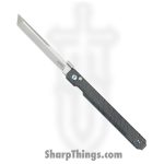 Kubey - KUB243C - Prism - Folding Knife - 14C28N Blasted Tanto - Titanium - Blue/Gray