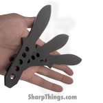 Tiger Throwers - TK-40-8-6 - 6 Piece 8.5 inch Throwing Knife Set - Fixed Blade Knife - German Surgical Steel Black Dagger - Steel - Black