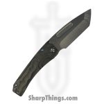 Medford Knife and Tool - 040424B - Slim Midi LH - Folding Knife - S45VN Tumbled Tanto - Titanium "Bark" - Black