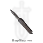 Microtech - 232-16CFS - UTX-85 Signature Series - OTF Auto - Damascus Damascus Dagger - Carbon Fiber/Aluminum - Black