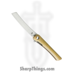 Kizer Cutlery - KI3645A1 - Mercury Linerlock - Folding Knife - S35VN Satin Sheepsfoot - Titanium - Gold