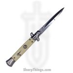 Steel River Knives - SBBOL9SI - Arrivato 9in Stiletto - Bolster Release Auto - 440 Bayonet - Ivory