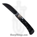 Jack Wolf Knives - DIAMO-01-KIR-BLK-ICE - Diamondback Jack - Folding Knife - S90V Coated Sheepsfoot - Kirinite - Black Ice